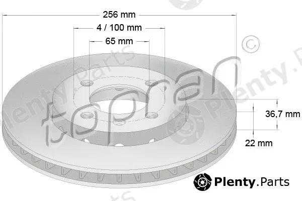 Topran 115930 — Brake Disc COATED