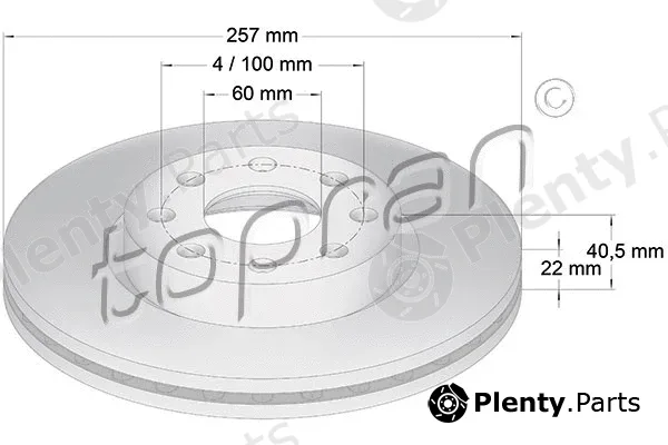Topran 207602 — Brake Disc COATED
