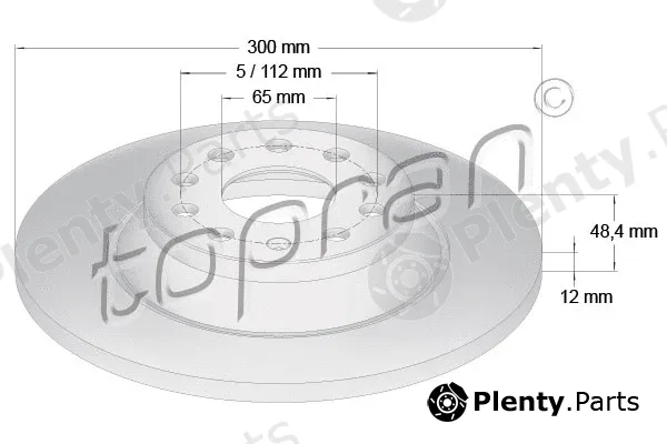 Topran 116888 — Brake Disc COATED