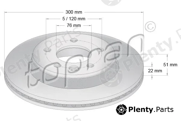 Topran 118208 — Brake Disc COATED