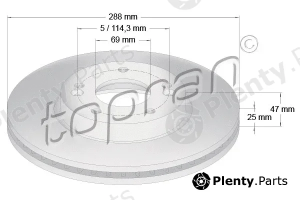 Topran 631173 — Brake Disc COATED