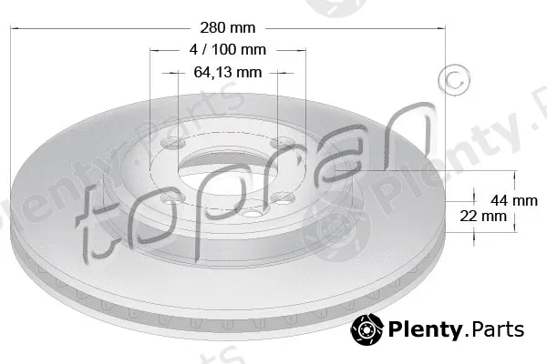 Topran 501713 — Brake Disc COATED