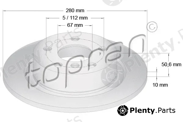 Topran 503073 — Brake Disc COATED
