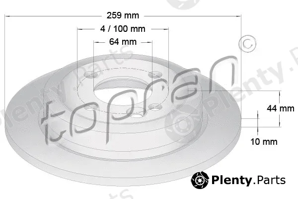 Topran 501782 — Brake Disc COATED