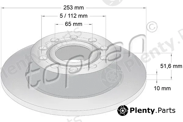 Topran 110079 — Brake Disc COATED