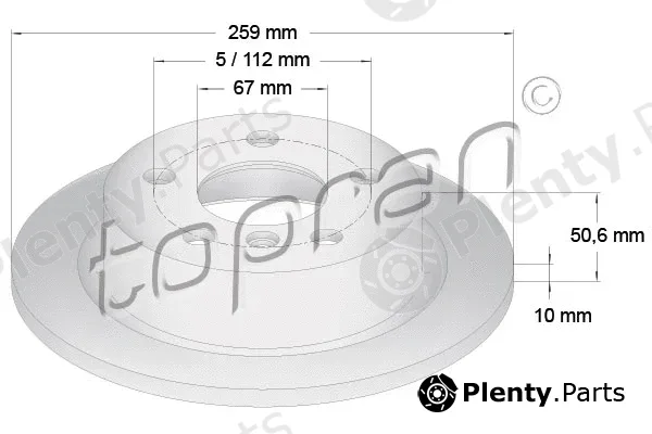 Topran 503071 — Brake Disc COATED
