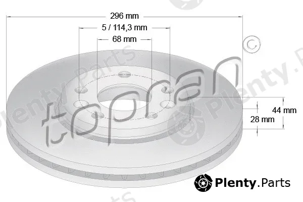 Topran 208752 — Brake Disc COATED