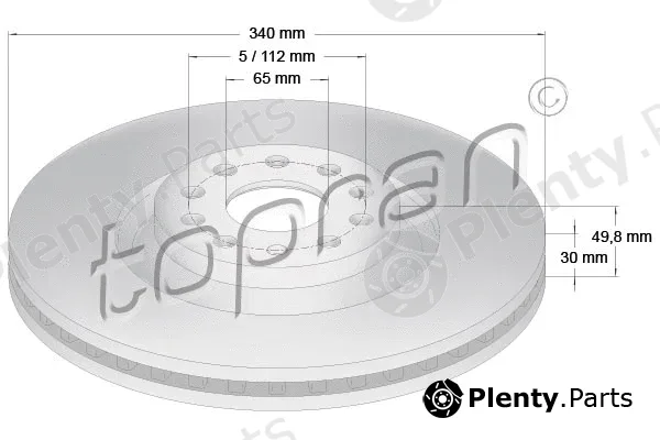 Topran 114839 — Brake Disc COATED