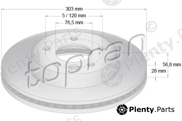 Topran 114024 — Brake Disc COATED