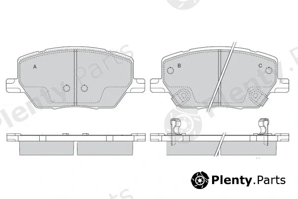 E.T.F. 12-1595 — Brake Pad Set, disc brake