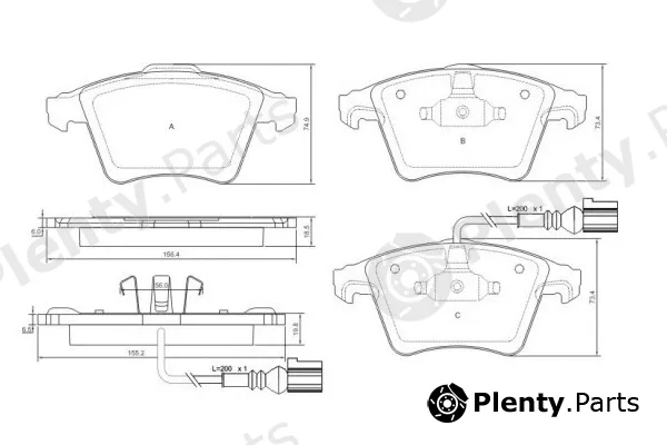 E.T.F. 12-1508 — Brake Pad Set, disc brake