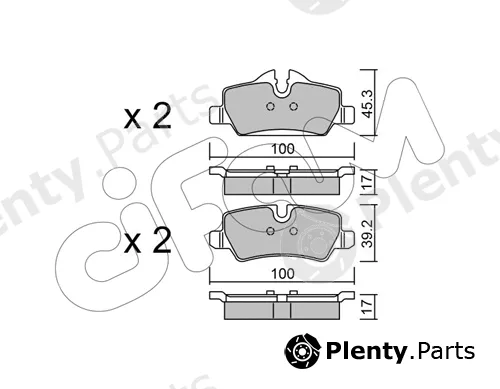 Cifam 822-1014-0 — Brake Pad Set, disc brake