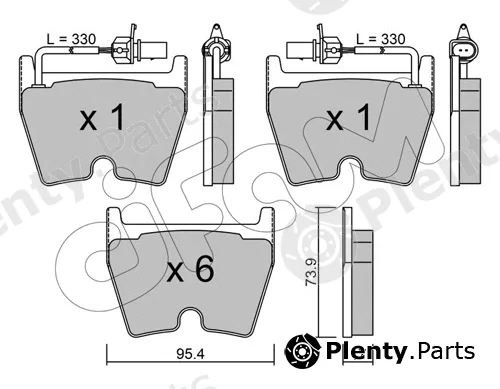 Cifam 822-1043-0 — Brake Pad Set, disc brake