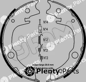 Cifam 153-443K — Brake Shoe Set, parking brake
