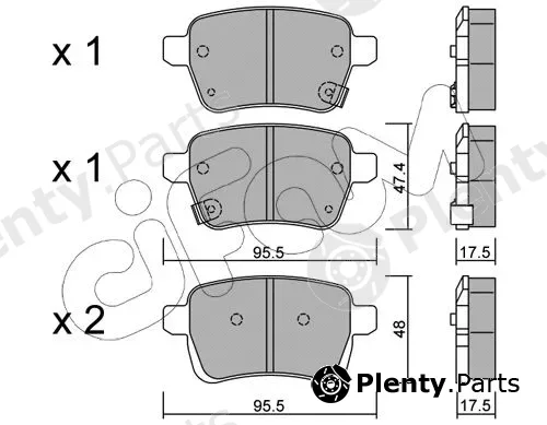 Cifam 822-1012-0 — Brake Pad Set, disc brake