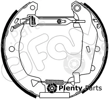 Cifam 151-406 — Brake Shoe Set Kit premounted