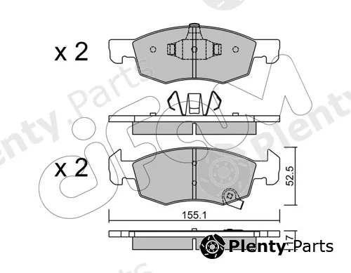 Cifam 822-1034-0 — Brake Pad Set, disc brake