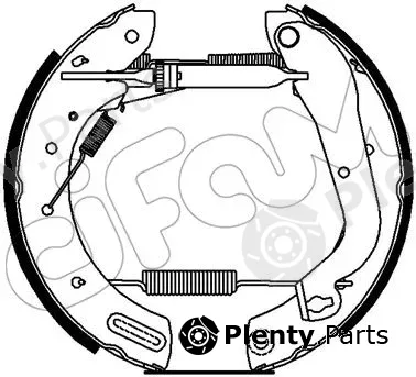Cifam 151-253 — Brake Shoe Set Kit premounted