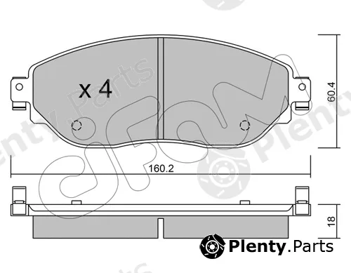 Cifam 822-1003-0 — Brake Pad Set, disc brake