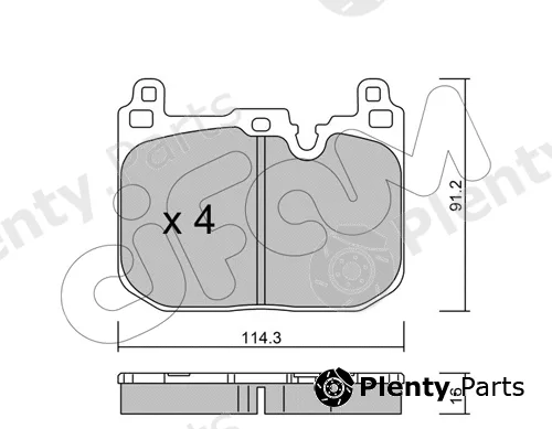 Cifam 822-1015-2 — Brake Pad Set, disc brake