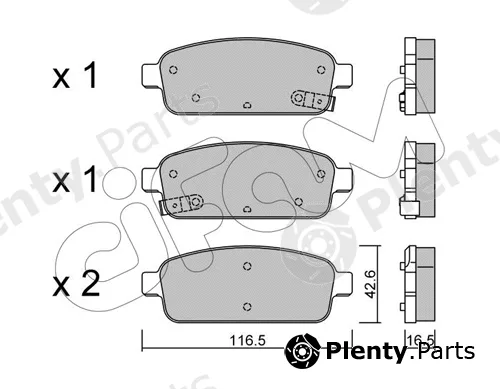 Cifam 822-840-0 — Brake Pad Set, disc brake