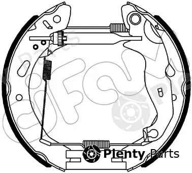 Cifam 151-343 — Brake Shoe Set Kit premounted