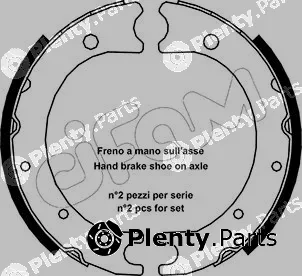 Cifam 153-440 — Brake Shoe Set, parking brake