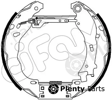 Cifam 151-363 — Brake Shoe Set Kit premounted