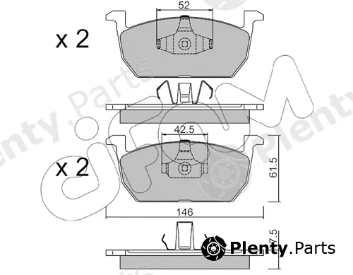 Cifam 822-1214-0 — Brake Pad Set, disc brake