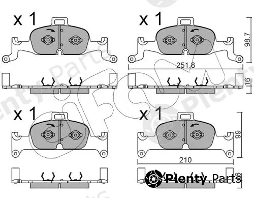 Cifam 822-1126-0 — Brake Pad Set, disc brake