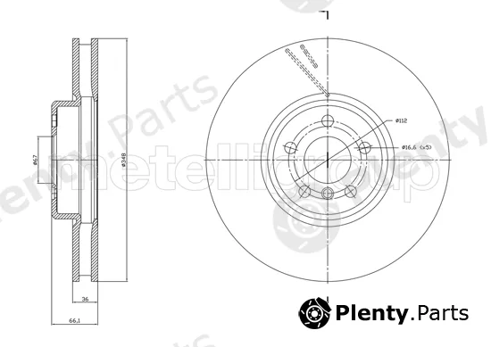 Cifam 800-1868C — Brake Disc