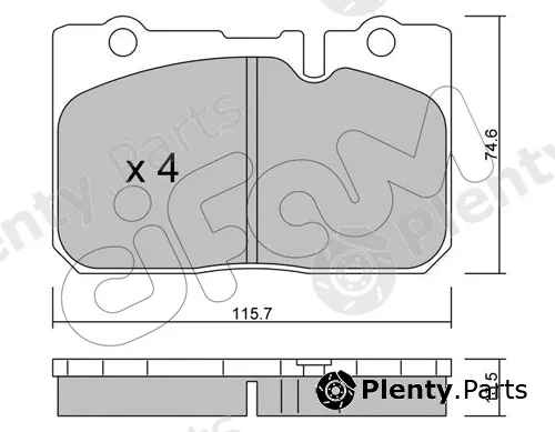 Cifam 822-757-0 — Brake Pad Set, disc brake