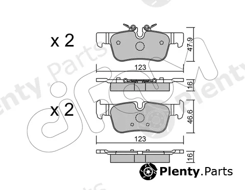 Cifam 822-1038-0 — Brake Pad Set, disc brake