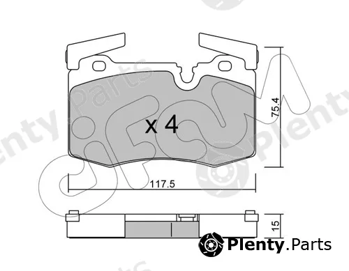 Cifam 822-829-0 — Brake Pad Set, disc brake
