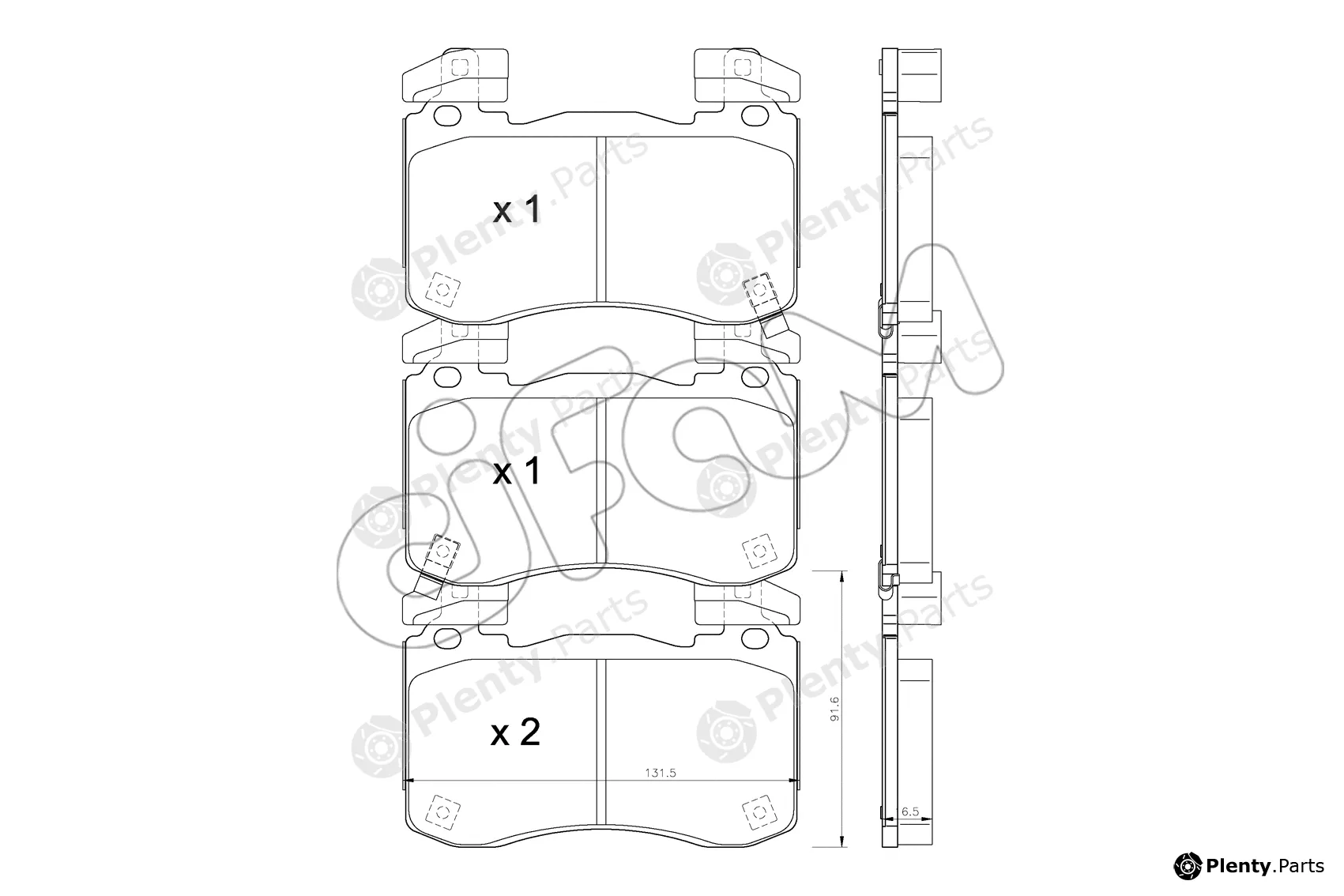 Cifam 822-1306-0 — Brake Pad Set, disc brake
