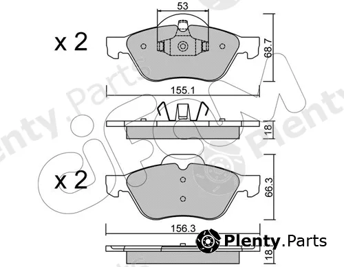 Cifam 822-335-0 — Brake Pad Set, disc brake