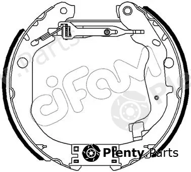 Cifam 151-491 — Brake Shoe Set Kit premounted