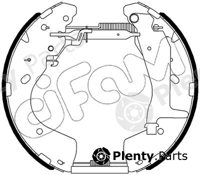 Cifam 151-522 — Brake Shoe Set Kit premounted