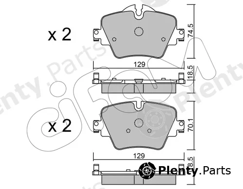 Cifam 822-1037-0 — Brake Pad Set, disc brake