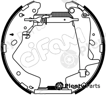 Cifam 151-537 — Brake Shoe Set Kit premounted