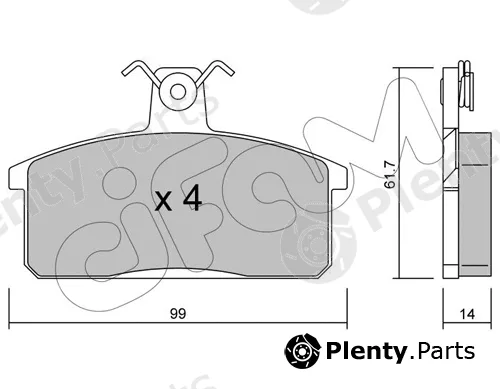 Cifam 822-026-4 — Brake Pad Set, disc brake