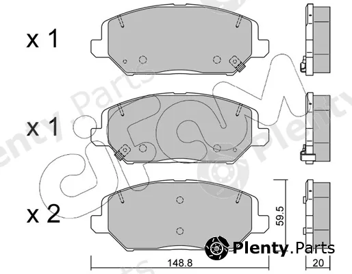 Cifam 822-1163-0 — Brake Pad Set, disc brake