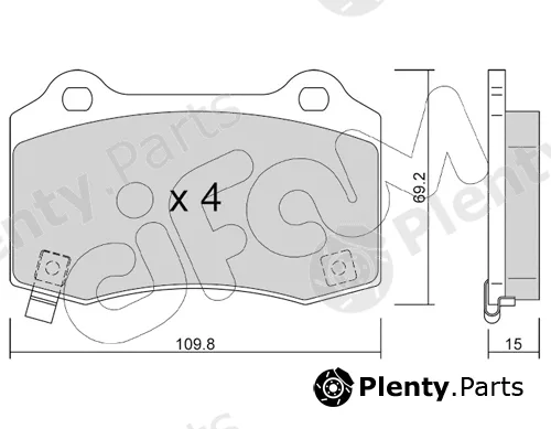 Cifam 822-251-6 — Brake Pad Set, disc brake
