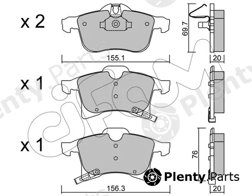 Cifam 822-539-0 — Brake Pad Set, disc brake