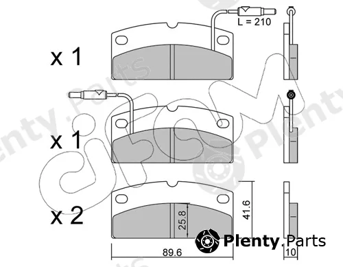 Cifam 822-1231-0 — Brake Pad Set, disc brake