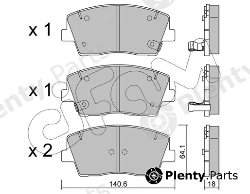 Cifam 822-1168-0 — Brake Pad Set, disc brake