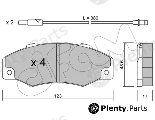 Cifam 822-096-0 — Brake Pad Set, disc brake