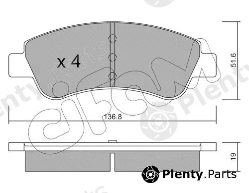 Cifam 822-327-0 — Brake Pad Set, disc brake