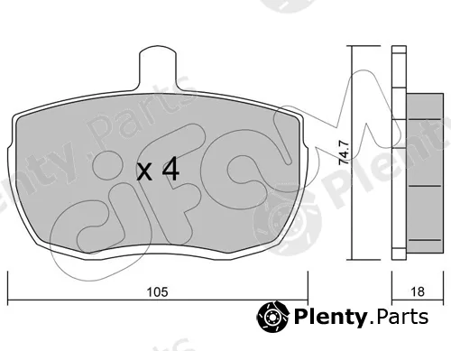 Cifam 822-016-0 — Brake Pad Set, disc brake
