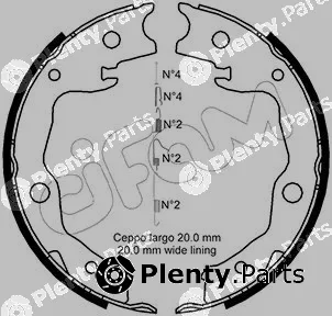 Cifam 153-450K — Brake Shoe Set, parking brake
